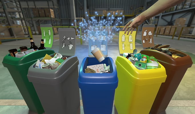 Nueva simulación en la plataforma VR de Ludus: Gestión de residuos