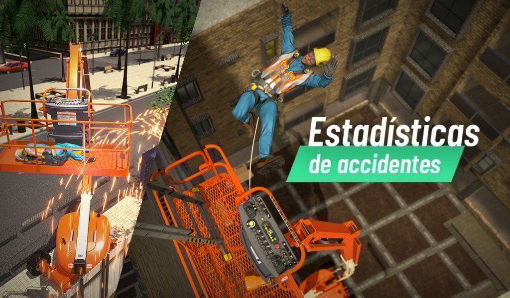 Según las estadísticas, los accidentes con plataformas elevadoras (PEMP) más comunes son caídas, electrocuciones, vuelcos y atrapamientos.