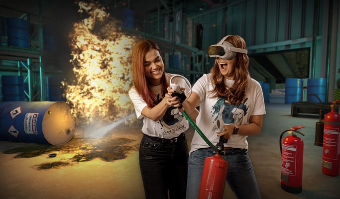 More than €400,000 in savings in 2023 with VR fire extinguisher simulation