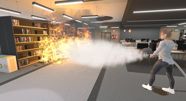 Realidad virtual en formación de uso de bocas de incendio equipadas.