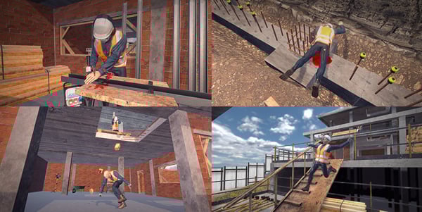 accidentes en formaciones de seguridad en construcción con realidad virtual