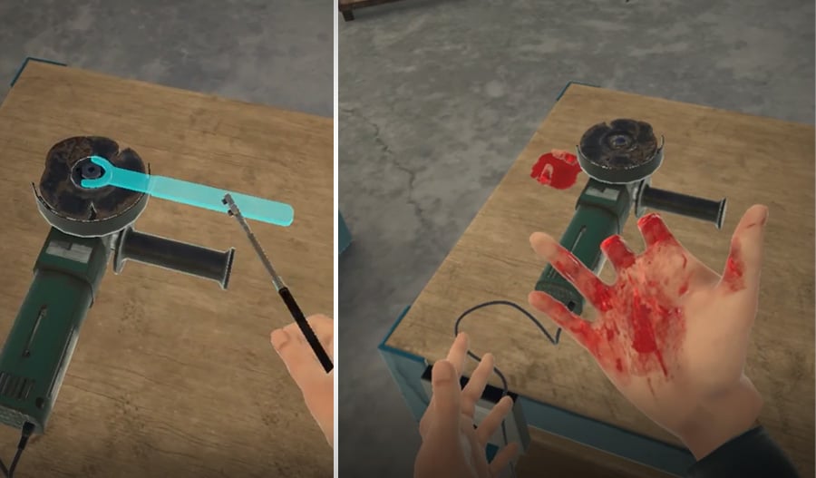 Amputación mano en simulación Ludus
