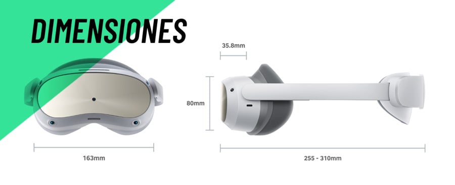 Dimensiones gafas Pico 4 enterprise