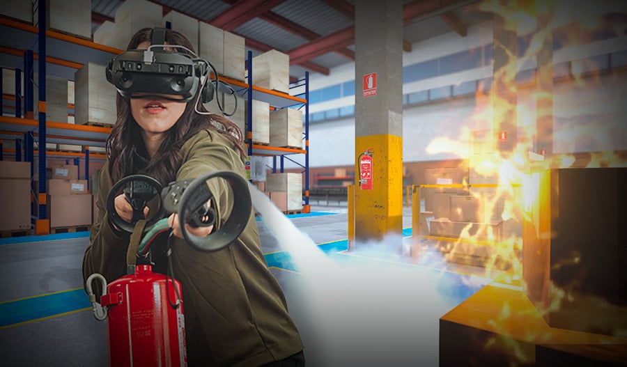 Extinción de incendios simulación de Ludus