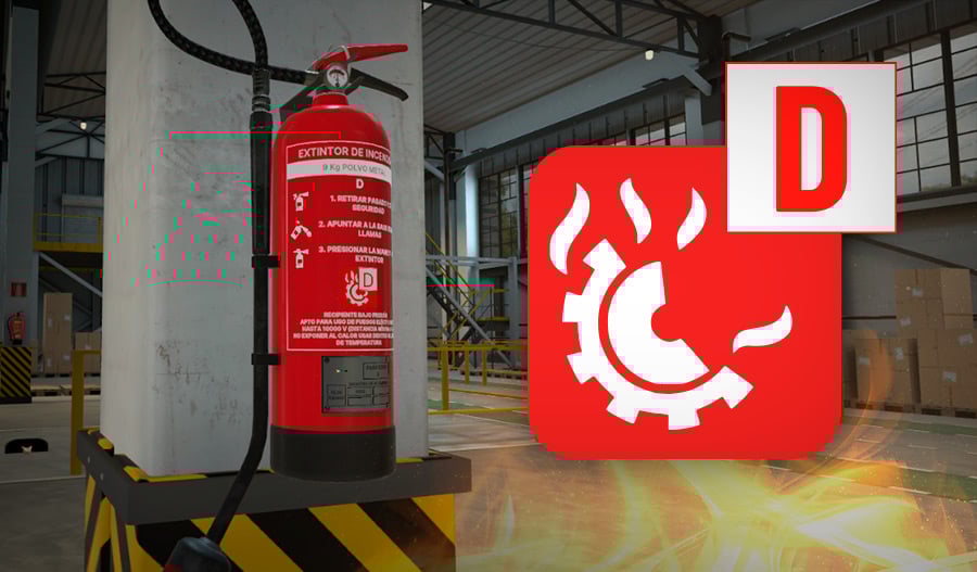 Extintor tipo D: polvos especiales para apagar fuegos en metales