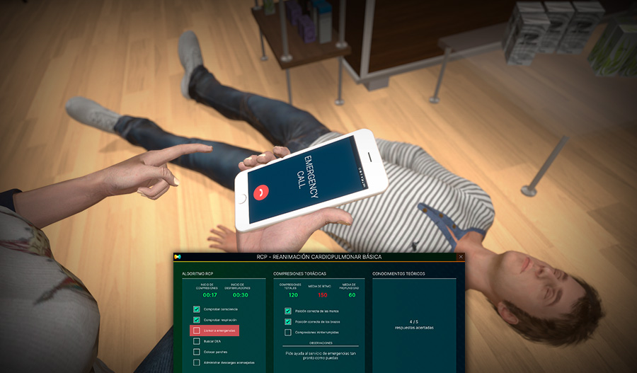 Learners forget to call emergency services in 58% of the Virtual Reality CPR Courses