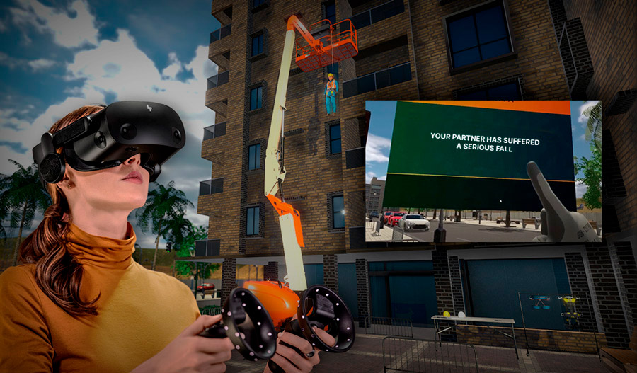 Virtual Reality in training with Elevating Platforms (MEWP)